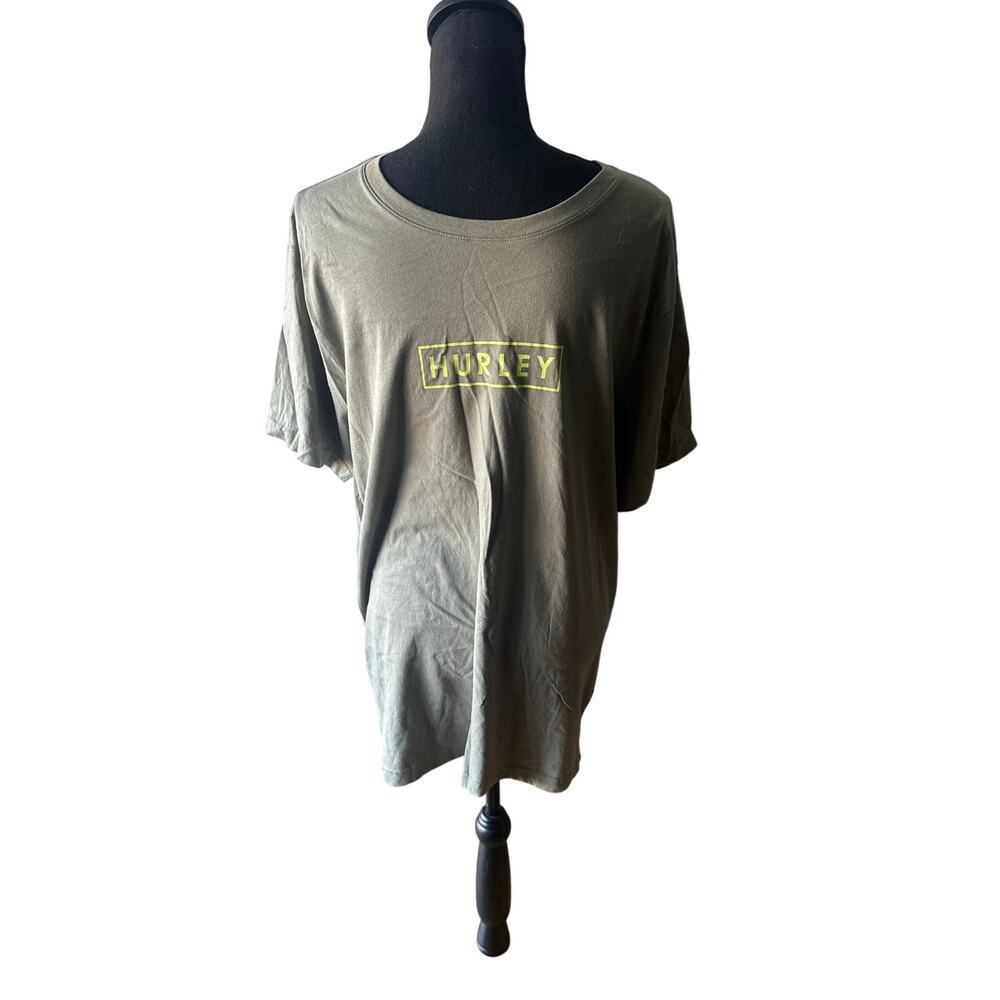 Hurley Olive Green Short-Sleeve Logo T-Shirt – Men’s XL